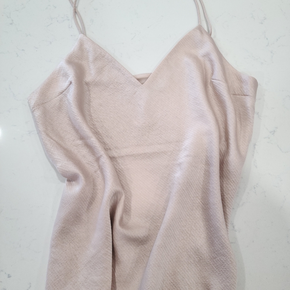 Spaghetti strap silky blouse